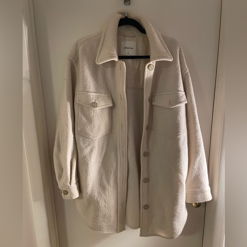 ARITIZIA WILFRED SHACKET CREAM | SIZE M